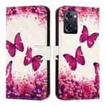 For OPPO Reno9 A JP Version 3D Painting Horizontal Flip Leather Phone Case(Rose Butterfly)