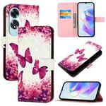 For OPPO A60 4G Global 3D Painting Horizontal Flip Leather Phone Case(Rose Butterfly)