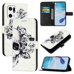 For OPPO Find X5 3D Painting Horizontal Flip Leather Phone Case(Skull)