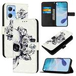 For OPPO Reno7 5G Global / Find X5 Lite 3D Painting Horizontal Flip Leather Phone Case(Skull)