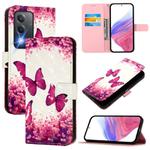 For OPPO A3 Pro 5G Global / A3 Pro 5G India 3D Painting Horizontal Flip Leather Phone Case(Rose Butterfly)