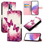 For OPPO A9 2020 4G / A5 2020 4G 3D Painting Horizontal Flip Leather Phone Case(Rose Butterfly)