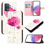 For OPPO F19 Pro / Reno5 F 3D Painting Horizontal Flip Leather Phone Case(Flower)