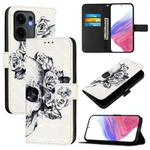 For OPPO Reno13 F 5G Global 3D Painting Horizontal Flip Leather Phone Case(Skull)