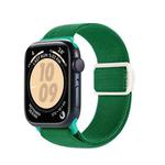 For Apple Watch Ultra 2 49mm Carbon Fiber Texture Snap Buckle Nylon Watch Band(Green)