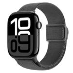 For Apple Watch Series 10 42mm Carbon Fiber Texture Snap Buckle Nylon Watch Band(Grey)