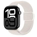 For Apple Watch Series 10 42mm Carbon Fiber Texture Snap Buckle Nylon Watch Band(Starlight)