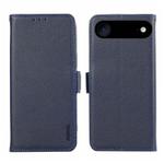For iPhone 17 Air ABEEL Side-Magnetic Litchi Pattern Leather RFID Phone Case(Blue)