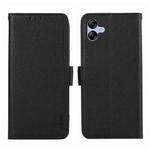 For Samsung Galaxy A04 ABEEL Side-Magnetic Litchi Pattern Leather RFID Phone Case(Black)