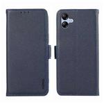 For Samsung Galaxy A05 ABEEL Side-Magnetic Litchi Pattern Leather RFID Phone Case(Blue)