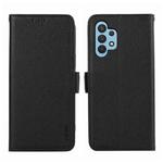 For Samsung Galaxy A32 4G ABEEL Side-Magnetic Litchi Pattern Leather RFID Phone Case(Black)