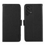 For Samsung Galaxy A53 5G ABEEL Side-Magnetic Litchi Pattern Leather RFID Phone Case(Black)