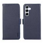 For Samsung Galaxy A54 5G ABEEL Side-Magnetic Litchi Pattern Leather RFID Phone Case(Blue)