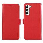 For Samsung Galaxy S22+ 5G ABEEL Side-Magnetic Litchi Pattern Leather RFID Phone Case(Red)