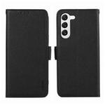 For Samsung Galaxy S22 5G ABEEL Side-Magnetic Litchi Pattern Leather RFID Phone Case(Black)