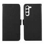 For Samsung Galaxy S23 5G ABEEL Side-Magnetic Litchi Pattern Leather RFID Phone Case(Black)