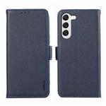 For Samsung Galaxy S23 5G ABEEL Side-Magnetic Litchi Pattern Leather RFID Phone Case(Blue)