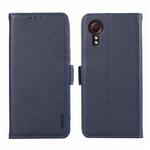 For Samsung Galaxy Xcover 5 ABEEL Side-Magnetic Litchi Pattern Leather RFID Phone Case(Blue)