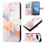 For Google Pixel 9 PT003 Marble Pattern Flip Leather Phone Case(Galaxy Marble White)