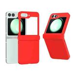 For Samsung Galaxy Z Flip6 5G 3 in 1 PC Frosted Full Coverage Phone Case with Hinge(Red)