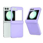 For Samsung Galaxy Z Flip6 5G 3 in 1 PC Frosted Full Coverage Phone Case with Hinge(Purple)