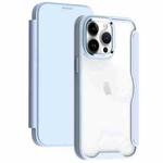 For iPhone 15 Pro Max RFID Blocking Adsorption Flip Leather Phone Case(Light Blue)