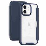 For iPhone 12 RFID Blocking Adsorption Flip Leather Phone Case(Dark Blue)