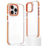 For iPhone 15 Pro Dual-Color Clear Acrylic Hybrid TPU Phone Case(Orange)