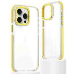 For iPhone 14 Pro Dual-Color Clear Acrylic Hybrid TPU Phone Case(Yellow)