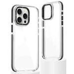 For iPhone 14 Pro Max Dual-Color Clear Acrylic Hybrid TPU Phone Case(Black)