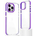For iPhone 13 Pro Max Dual-Color Clear Acrylic Hybrid TPU Phone Case(Purple)