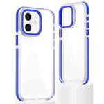 For iPhone 12 / 12 Pro Dual-Color Clear Acrylic Hybrid TPU Phone Case(Blue)