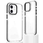 For iPhone 12 / 12 Pro Dual-Color Clear Acrylic Hybrid TPU Phone Case(Black)