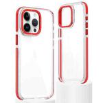 For iPhone 12 Pro Max Dual-Color Clear Acrylic Hybrid TPU Phone Case(Red)