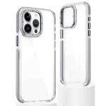 For iPhone 12 Pro Max Dual-Color Clear Acrylic Hybrid TPU Phone Case(Grey)
