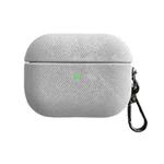 For AirPods Pro 2 Suede Earphone Protective Case(White)