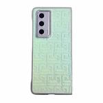 For Honor Magic Vs2 Pearlescent Paint Gradient Geometric Leather Phone Case(Green)