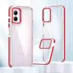 For Motorola Moto G Play 2024 Dual-Color Clear Acrylic Hybrid TPU Phone Case(Red)