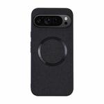 For Google Pixel 9 Pro CD Magnetic Ring Cloth Texture PU Phone Case(Black)