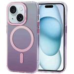 For iPhone 15 Plus TGVIS Aurora Series MagSafe Magnetic Phone Case(Gradient Pink)