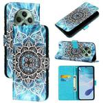 For OPPO Reno12 F Global Colored Drawing Pattern Plain Weave Leather Phone Case(Undersea Mandala)