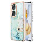 For Honor 90 5G Marble Pattern IMD Card Slot Phone Case(Green)