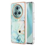 For Honor Magic5 Pro Marble Pattern IMD Card Slot Phone Case(Green)