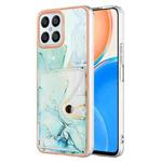 For Honor X8 4G Marble Pattern IMD Card Slot Phone Case(Green)
