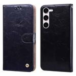 For Samsung Galaxy S24+ Oil Wax Texture Shockproof Flip Leather Phone Case(Black)