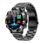 ET482 1.43 inch AMOLED Screen Sports Smart Watch Support Bluethooth Call /  ECG Function(Black Steel Band)