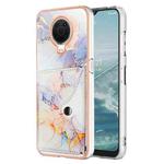 For Nokia G20 / G10 Marble Pattern IMD Card Slot Phone Case(Galaxy Marble White)