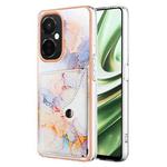 For OnePlus CE 3 Lite 5G / Nord N30 Marble Pattern IMD Card Slot Phone Case(Galaxy Marble White)