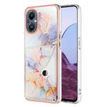 For OnePlus Nord N20 5G Marble Pattern IMD Card Slot Phone Case(Galaxy Marble White)