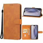For iPhone 16 Pro Max Leather Phone Case(Brown)